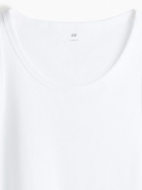 H&M 2-Pack Slim Fit Ribbed Vest Tops