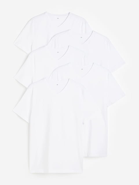 H&M 5-Pack Slim Fit T-Shirts