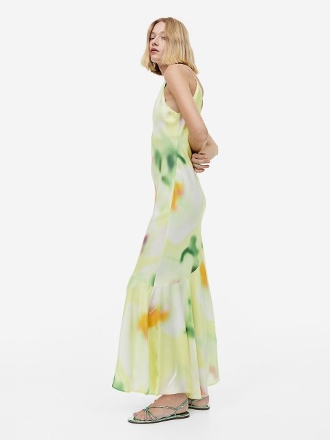 H&M Asymmetric-Hem Slip Dress
