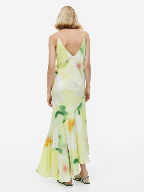 H&M Asymmetric-Hem Slip Dress