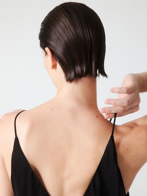 H&M Asymmetric-Hem Slip Dress