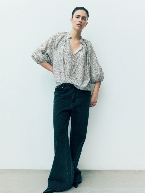 H&M Balloon-Sleeved Blouse
