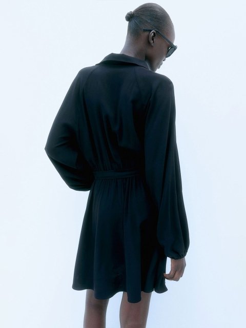 H&M Balloon-Sleeved Shirt Dress