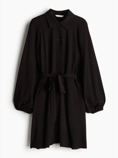 H&M Balloon-Sleeved Shirt Dress
