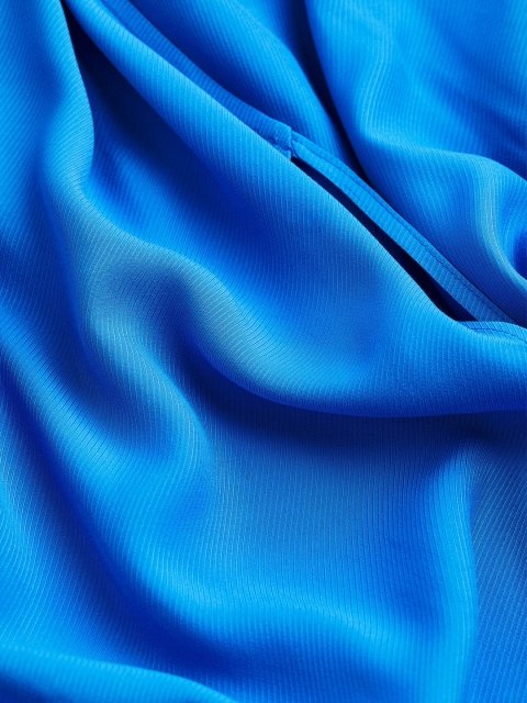H&M Blue Voluminous Wrap Dress