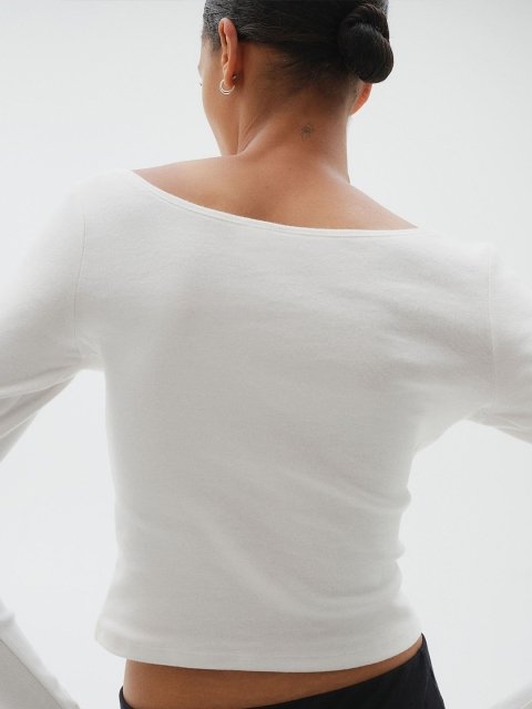 H&M Boat Neck Cotton Tops