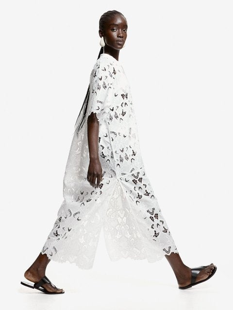 H&M Broderie Anglaise Kaftan Dress