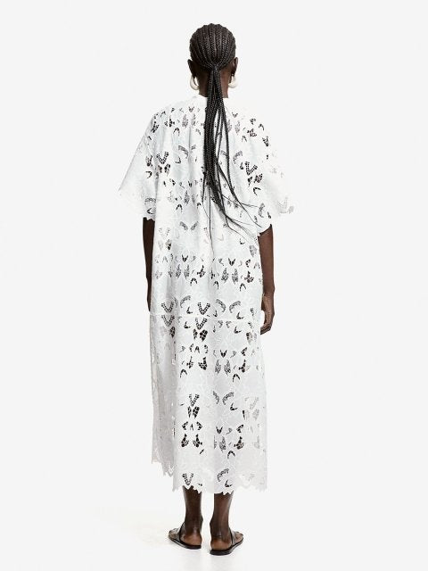 H&M Broderie Anglaise Kaftan Dress