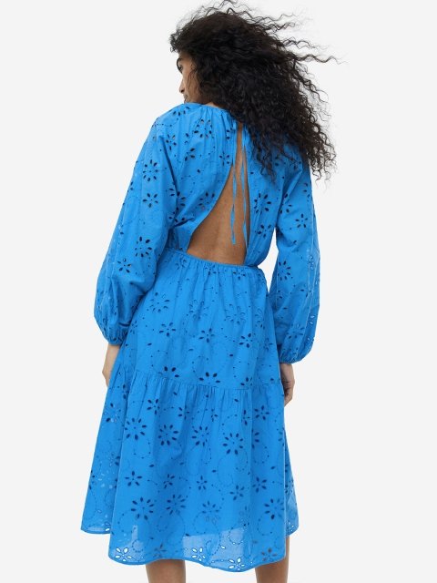 H&M Broderie Anglaise Tie-detail Dress
