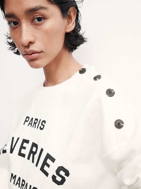 H&M Button-Detail Sweatshirts