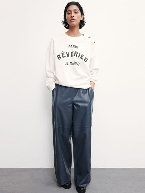 H&M Button-Detail Sweatshirts