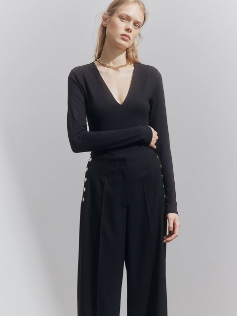 H&M Button-Details Trousers