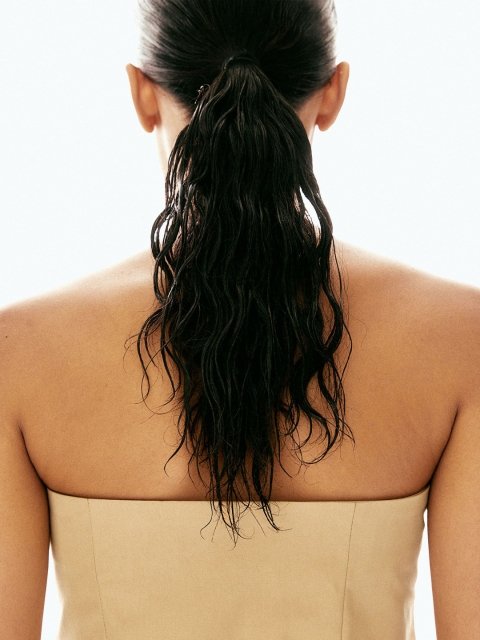 H&M Button-Front Bandeau Top