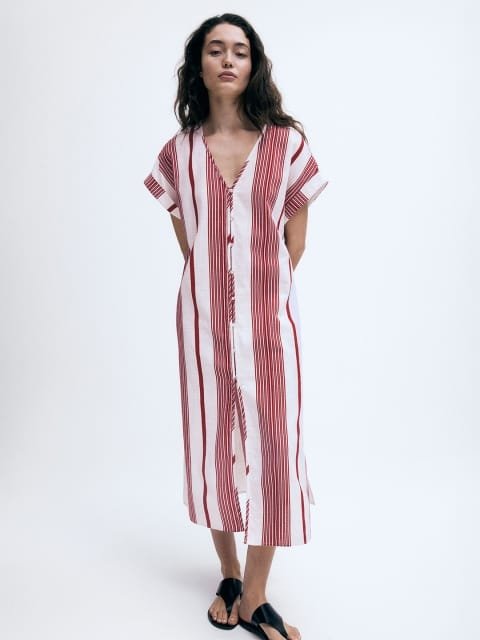 H&M Button-Front Crpe Dress
