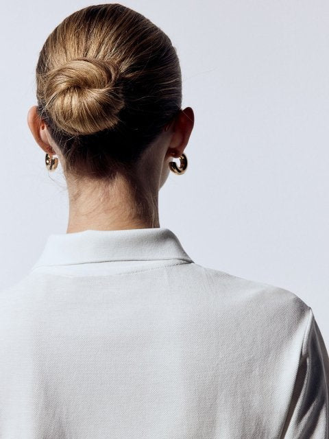 H&M Collared Cotton Pique Dress