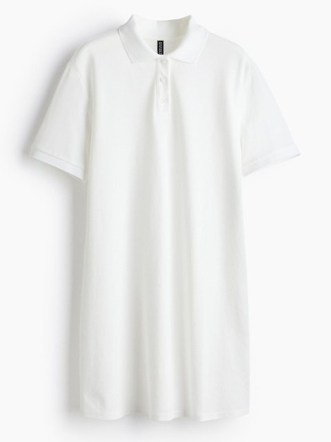 H&M Collared Cotton Pique Dress