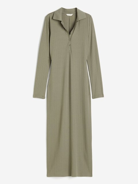 H&M Collared Jersey Dress