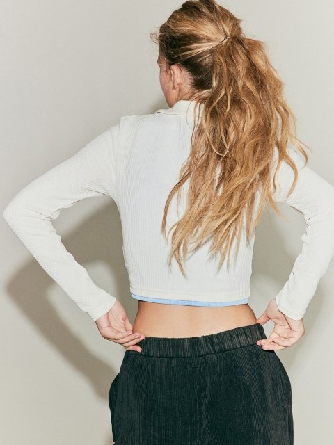 H&M Collared Jersey Top
