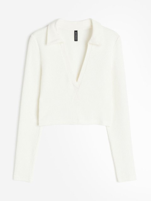 H&M Collared Jersey Top