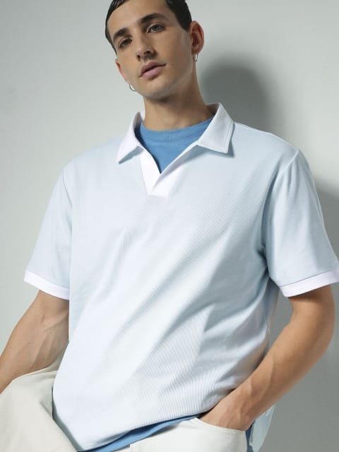 H&M Contrast Collar Polo T-Shirt