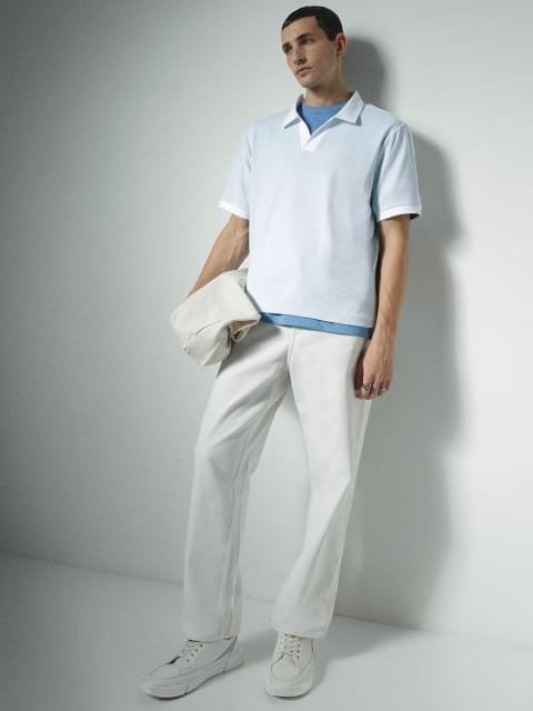 H&M Contrast Collar Polo T-Shirt