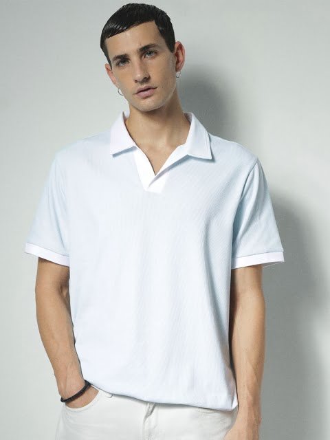 H&M Contrast Collar Polo T-Shirt
