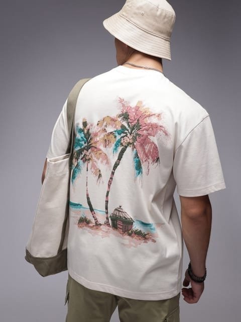 H&M Cotton 3D Graphic Printed T-Shirt