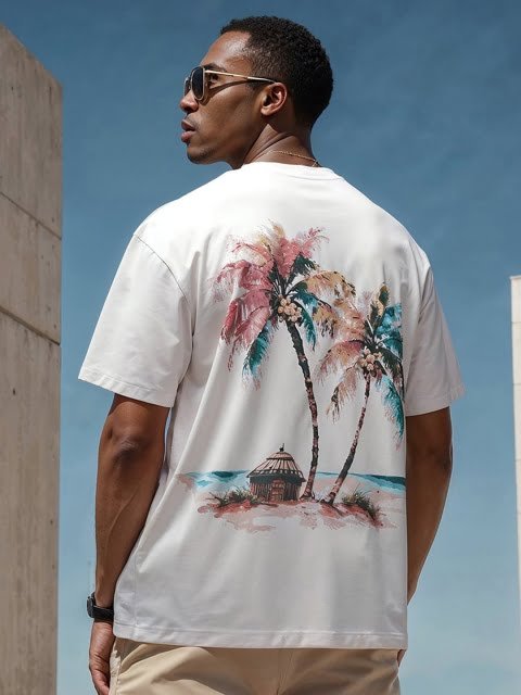 H&M Cotton 3D Graphic Printed T-Shirt