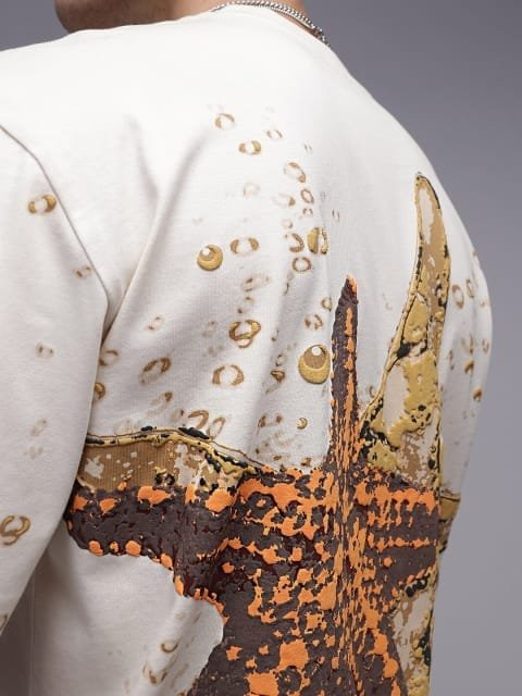H&M Cotton 3D Graphic Printed T-shirt