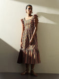 H&M Cotton Striped Flared Dress