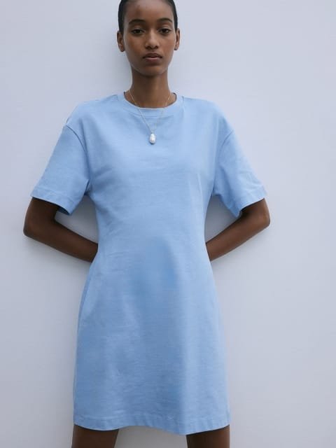 H&M Cotton Waisted T-shirt Dress