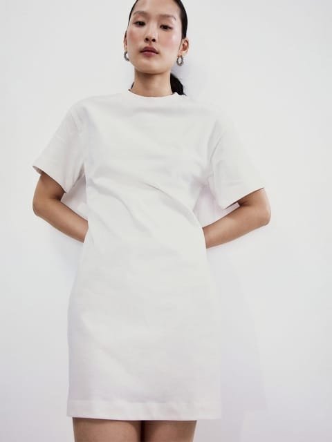 H&M Cotton Waisted T-shirt Dress