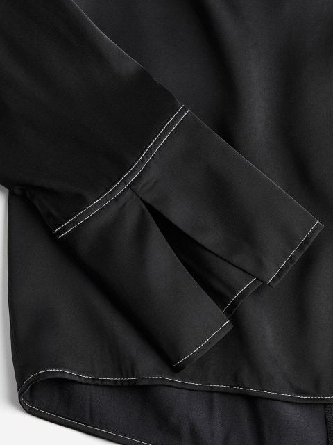 H&M Cowl Neck Satin Blouse Top