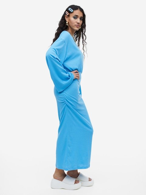 H&M Crinkled Gathered Dress