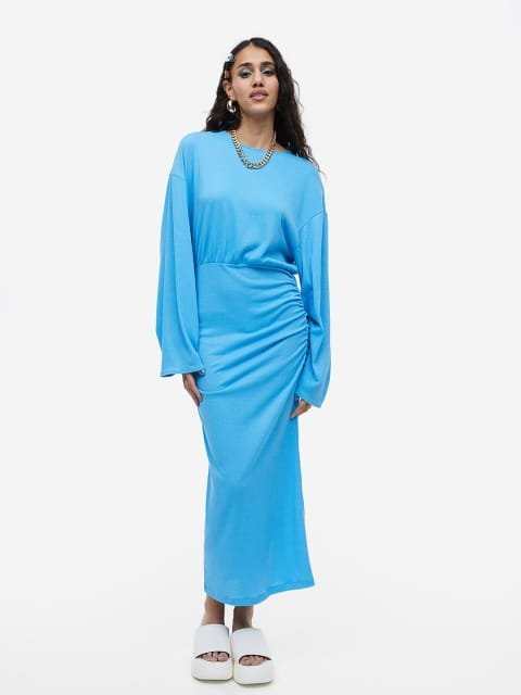 H&M Crinkled Gathered Dress