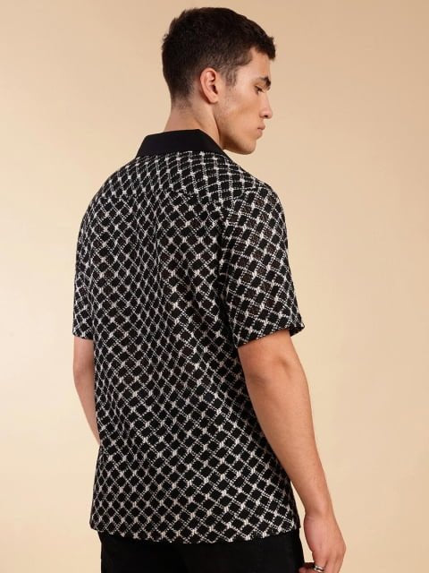 H&M Crochet Short Sleeve Shirt