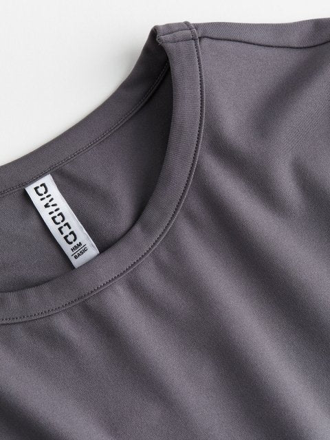 H&M Cropped Fitted Jersey Top