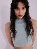 H&M Cropped Overlock-Detail Vest Top