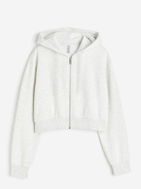 H&M Cropped Zip-Through Hoodie