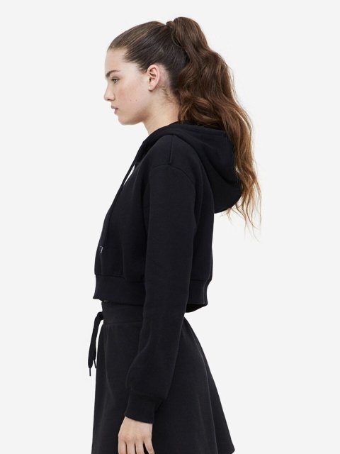 H&M Cropped Zip-Through Hoodie
