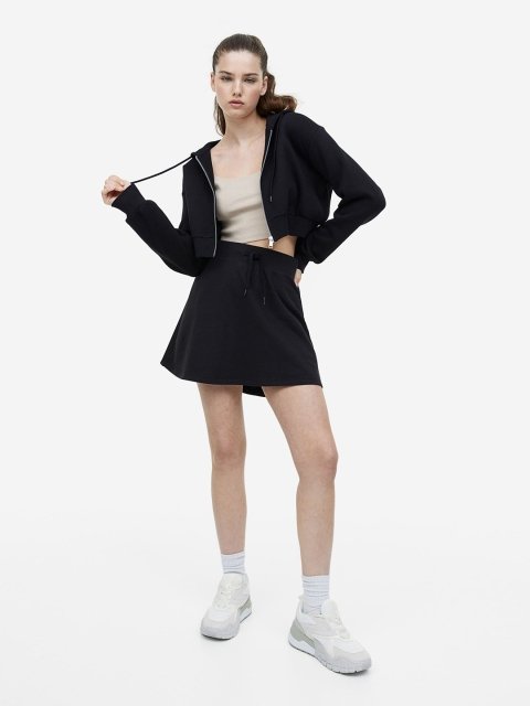 H&M Cropped Zip-Through Hoodie