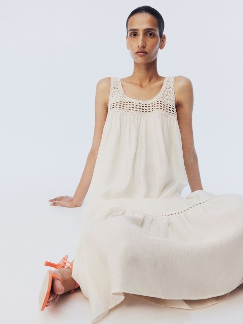 H&M Crpe Maxi Dress