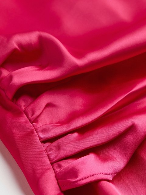 H&M Draped Satin Dress