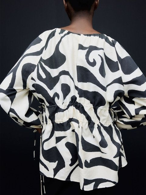 H&M Drawstring-Detail Blouse
