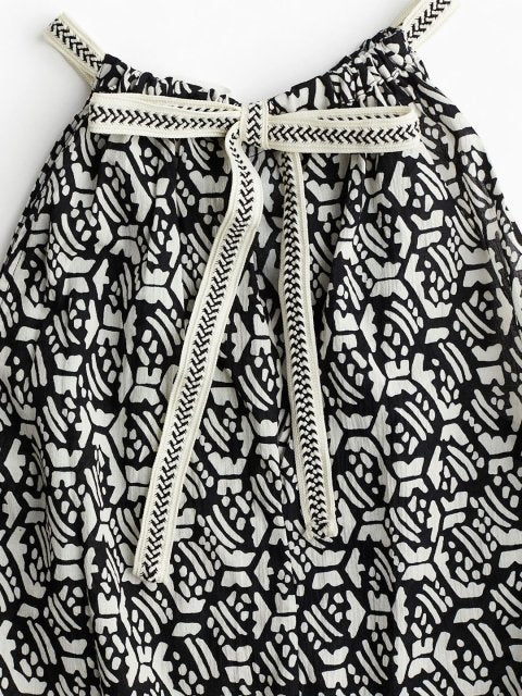 H&M Drawstring-Detail Cotton A-Line Dresses