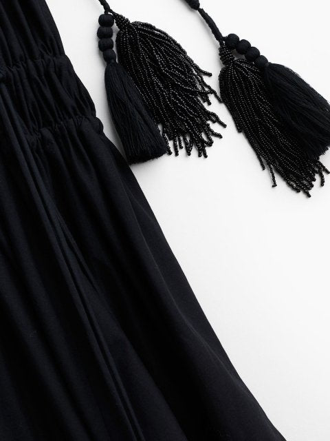 H&M Drawstring-Detail Halterneck Dress