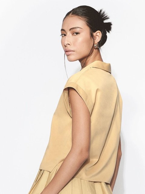 H&M Drop Shoulder Satin Shirt