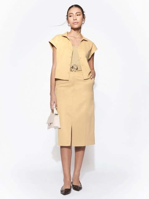 H&M Drop Shoulder Satin Shirt
