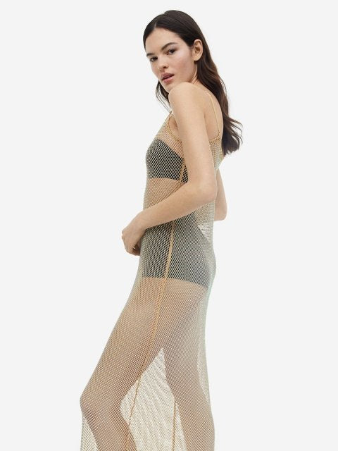 H&M Embellished Mesh Dress