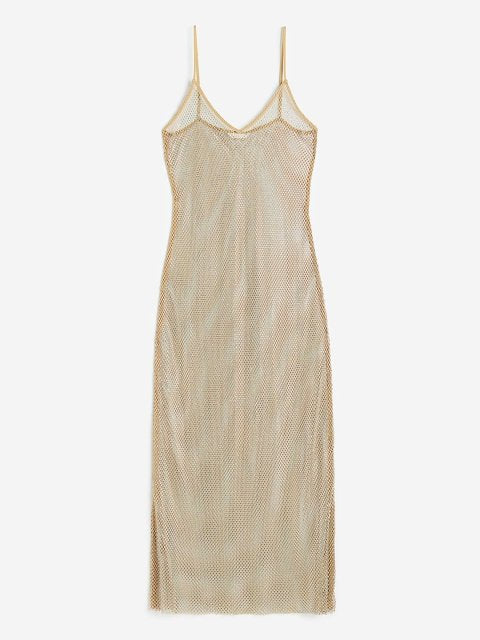 H&M Embellished Mesh Dress